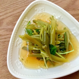 あさがお菜と豆苗のお浸し